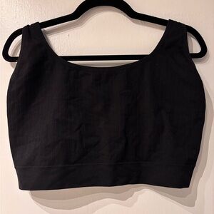 Auden Black Ribbed Scoop Neck Bralette 3XL